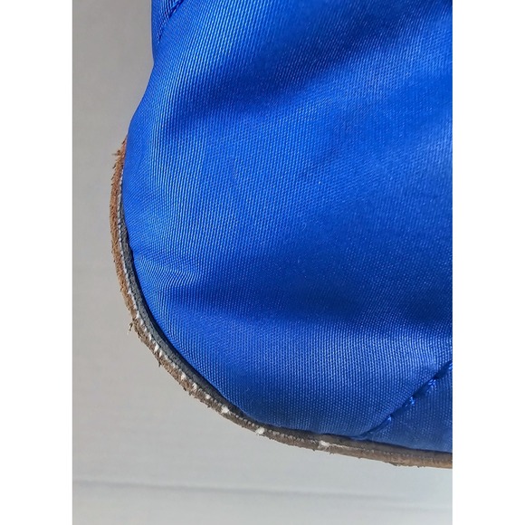 Tory Burch Royal Blue Bobby‎ Quilted Nylon Leather Tote Shoulder Bag SEE PICS - Picture 10 of 15
